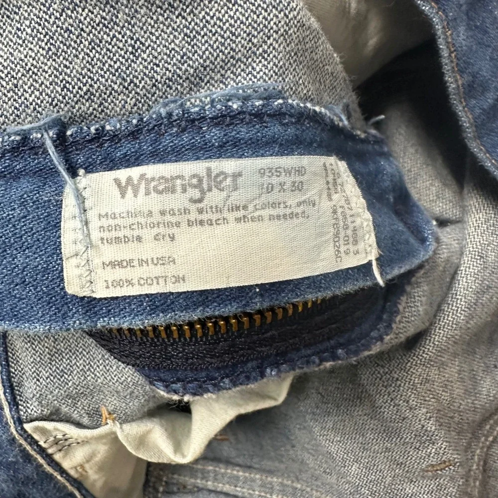 Wrangler 935WHD Mens Vintage Straight Leg Blue Denim Jeans Made in USA‎ 40x30